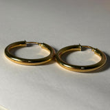 Cercei Creole din Aur Galben 18K Eleganți și Atemporali