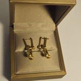 Cercei damă aur 14K 585 cu bile, 4,12 g, lungime 2,5 cm