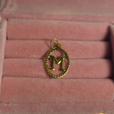 Pandantiv litera M din aur 14K 585, 0,20 g