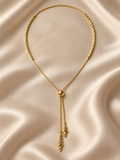 Lănțișor reglabil de damă din aur 14K, cu biluțe decorative – 8,07 g
