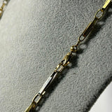 Colier din Aur 14K Bicolor Tip Paperclip