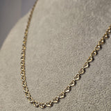 Lant din aur galben model cu inimi 14K, 4.02 grame