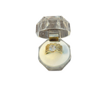 Inel dama din aur galben 14K cu pietre, 4,03grame