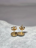 Cercei Aur 14K cu Zirconii Negre | Eleganță Modernă și Strălucire Rafinată