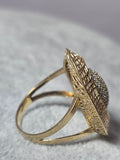 Inel Filigran din Aur 14K cu Zirconii Strălucitoare – Design Elegant