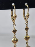 Cercei Lungi cu Inimi din Aur 14K – Design Romantic și Elegant