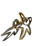 Set Pandantive Steluță din Aur Bicolor 14K cu Pietre Strălucitoare