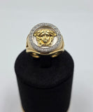 Inel Aur galben 18K Versace cu Diamante
