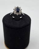 Inel Aur 18K cu Diamante si Safir