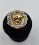 Inel Aur galben 18K Versace cu Diamante