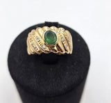 Inel Aur Galben 18K Diamante si Safir