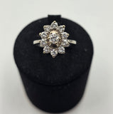 Inel de Aur alb 18K cu Diamante