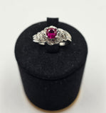 Inel Aur 18K cu Rubin si Diamante