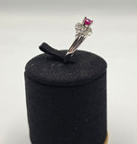 Inel Aur 18K cu Rubin si Diamante