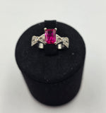 Inel Aur 18K cu Diamante si Rubin