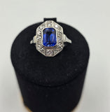 Inel Aur 18K cu Diamante si Safir