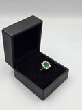 Inel Dama Aur 18K Diamante si Smarald