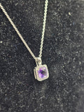 Colier aur 14K cu Pandantiv aur 14 K cu Diamante si Ametist