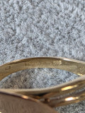 Inel din aur 14K bicolor cu pietre zirconiu – 4,38 g