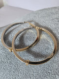Cercei rotunzi din aur 14K cu design minimalist – 3,97 g