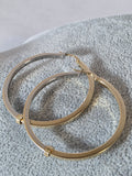 Cercei rotunzi din aur 14K cu design minimalist – 3,97 g