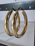Cercei rotunzi tip hoop din aur 14K – 5,38 g