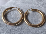 Cercei rotunzi tip hoop din aur 14K – 5,38 g