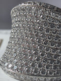 Inel luxury din aur alb 18K cu diamante naturale – 12,60 g