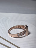 INEL DIN AUR ROZ 14K CU PIETRE STRĂLUCITOARE – 2,10 g