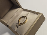 Inel aur galben 14K 585 cu piatră centrală, 2,93 g