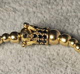 Bratara cu bile din aur galben 14K, 5.34 grame