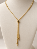 Lănțișor reglabil de damă din aur 14K, cu biluțe decorative – 8,07 g