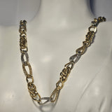 Lant din aur galben si alb 14K, 12.49 Grame