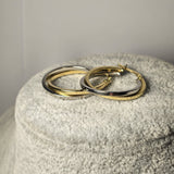 Cercei din aur galben cu aur alb 14K, 2.31 grame