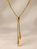 Lănțișor reglabil de damă din aur 14K, cu biluțe decorative – 8,07 g