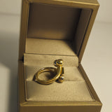 Inel damă aur 14K 585 model geometric cu bile, 3,97 g