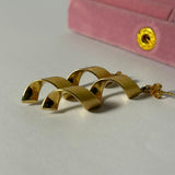 Cercei din Aur Galben 18K cu Design Spiralat Elegant