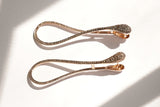 Cercei Snake din Aur Roz 19.73g | 150 Diamante Naturale (1.02ct) + Diamante Suplimentare | Autentificați & Poanson ANPC