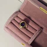 Inel din aur galben 14K cu piatra mov, 2.96 Grame