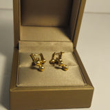 Cercei damă aur 14K 585 cu bile, 4,12 g, lungime 2,5 cm