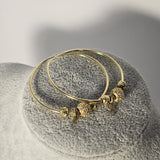 Cercei din aur galben rotunzi 14K, 5.30 grame