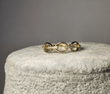 Inel din aur galben cu pietre 14K, 1.91 grame