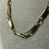 Colier din Aur 14K Bicolor Tip Paperclip