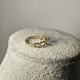 Inel din aur galben cu inimi 14K, 1.21 grame