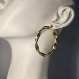 Cercei rotunzi din aur galben 14K, 4.00 Grame