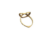 Inel dama model inima cu pietre mov 18k