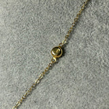 Colier Lariat din Aur 14K cu Cerc și Element Vertical