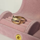 Inel din aur galben si alb 14K, 4.03 Grame