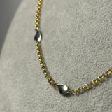 Colier bicolor din aur 14K (585), 4,34 g, 50 cm