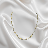 Lant aur galben cu bile aur alb 14K, 5.25 grame